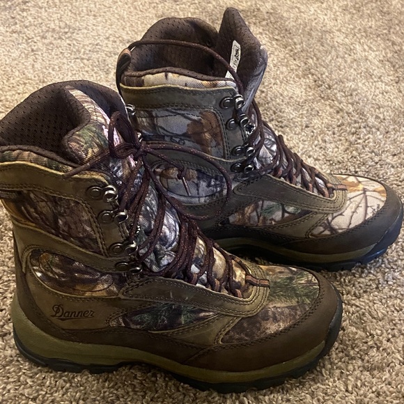 Danner Woodland Camo Boots with Brown Accents - Picture 4 of 4